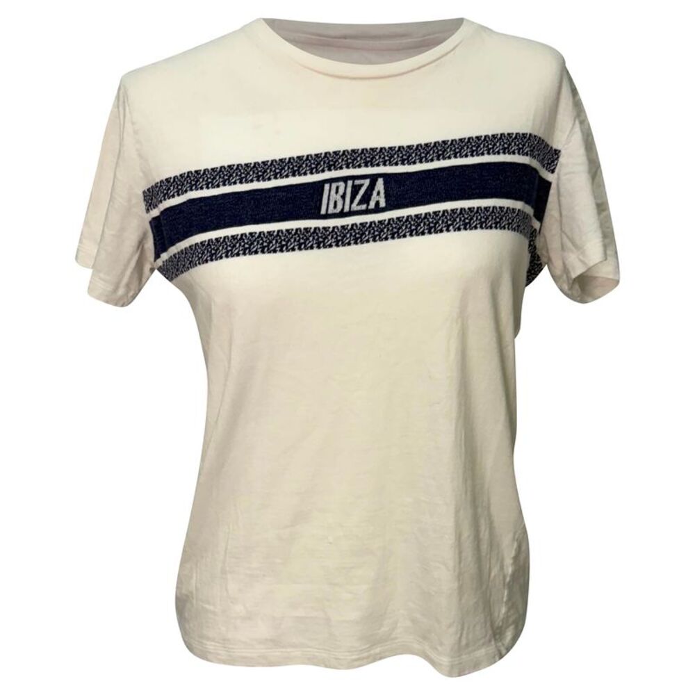 Dior Logo-Embroidered T-Shirt in White Cotton